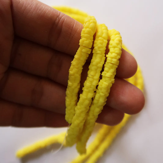 Yellow - 1X6mm Flower Polymer Clay Beads - ClartStudios - Polymer clay Jewellery