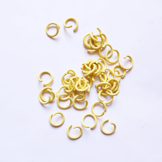 Yellow Jump ring (Pack of 50) - ClartStudios - Polymer clay Jewellery