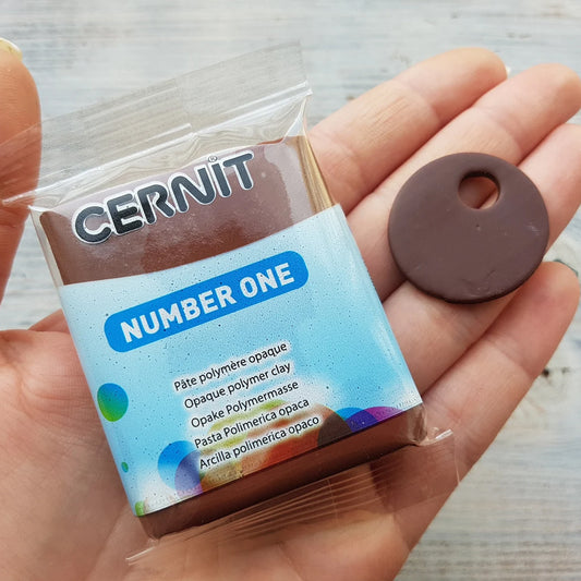 Cernit Number One Brown - 56gms - ClartStudios - Polymer clay Jewellery