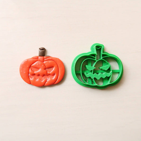 Pumpkin Emboss Cutter 3 - ClartStudios - Polymer clay Jewellery
