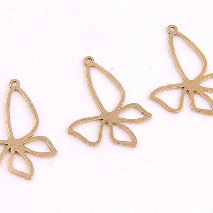 Butterfly Brass Charm - ClartStudios - Polymer clay Jewellery