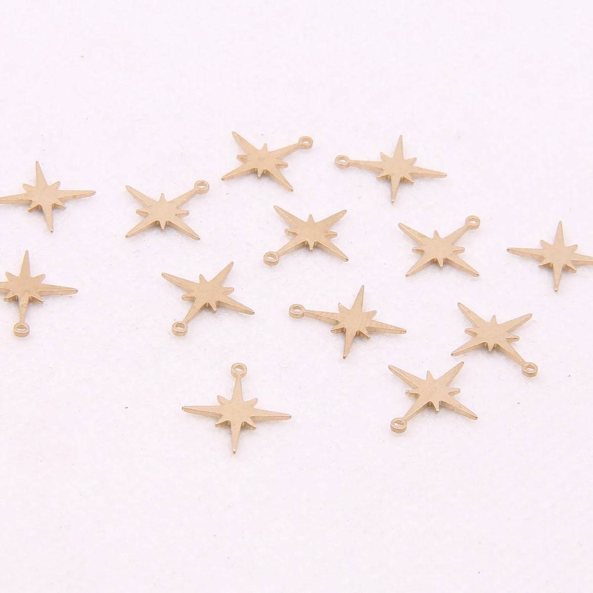 Mini Star Brass Charm - ClartStudios - Polymer clay Jewellery