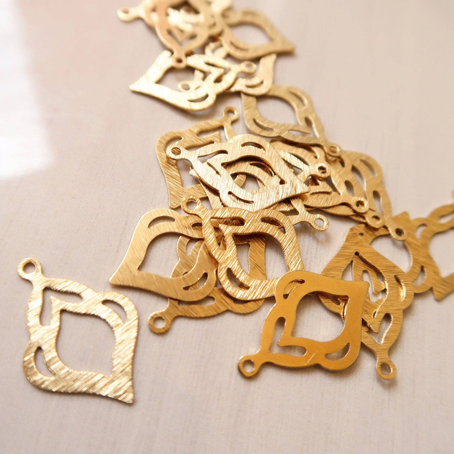 Motif Brass Charm - ClartStudios - Polymer clay Jewellery