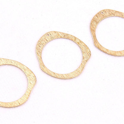 Organic Circle Bezel Brass Charm - ClartStudios - Polymer clay Jewellery