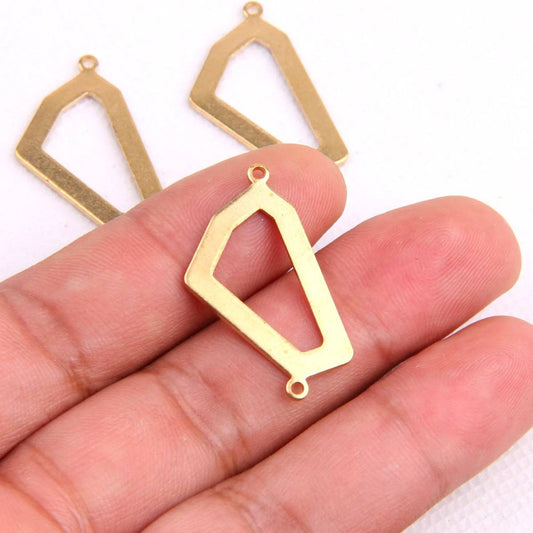 Organic Connector Brass Charm - ClartStudios - Polymer clay Jewellery