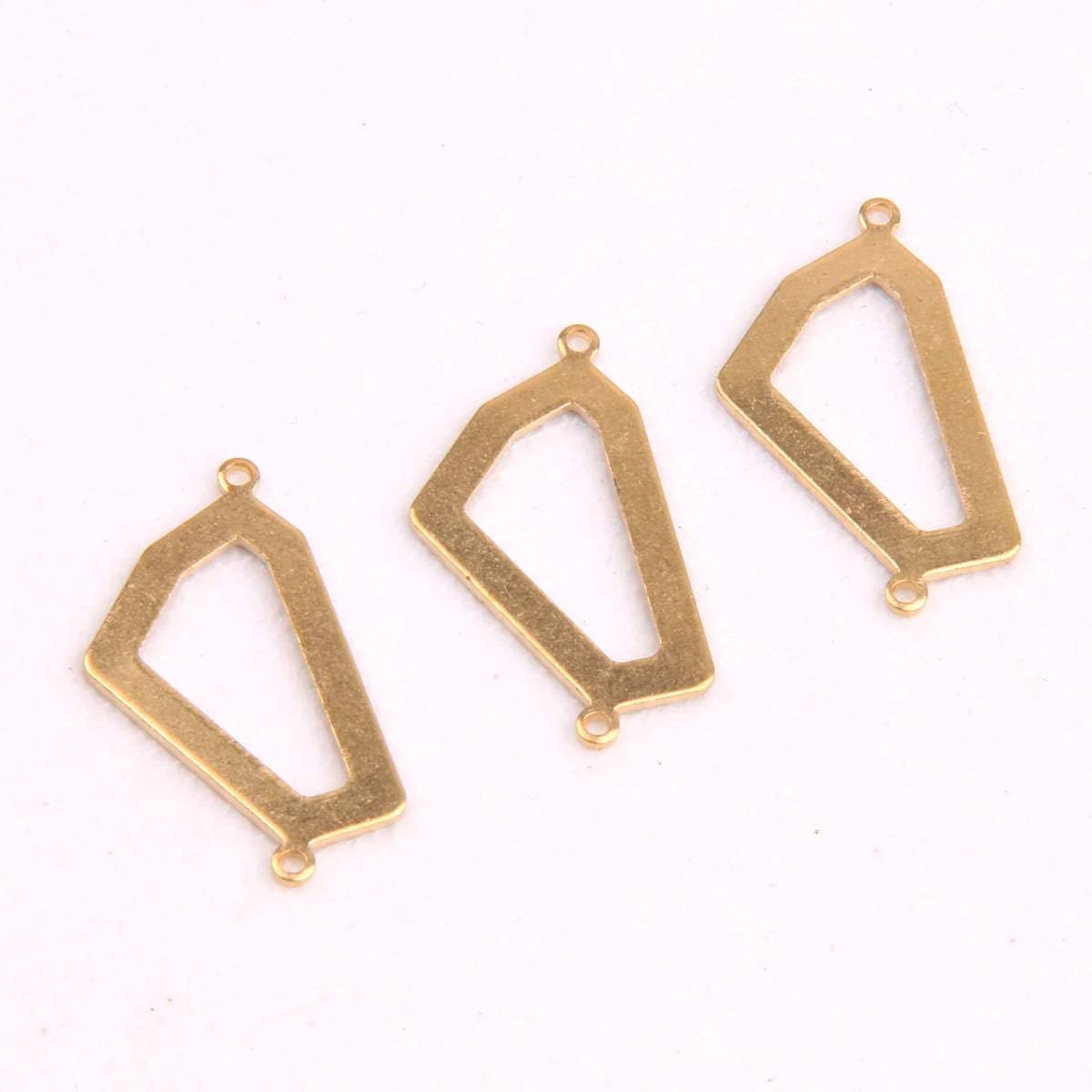 Organic Connector Brass Charm - ClartStudios - Polymer clay Jewellery