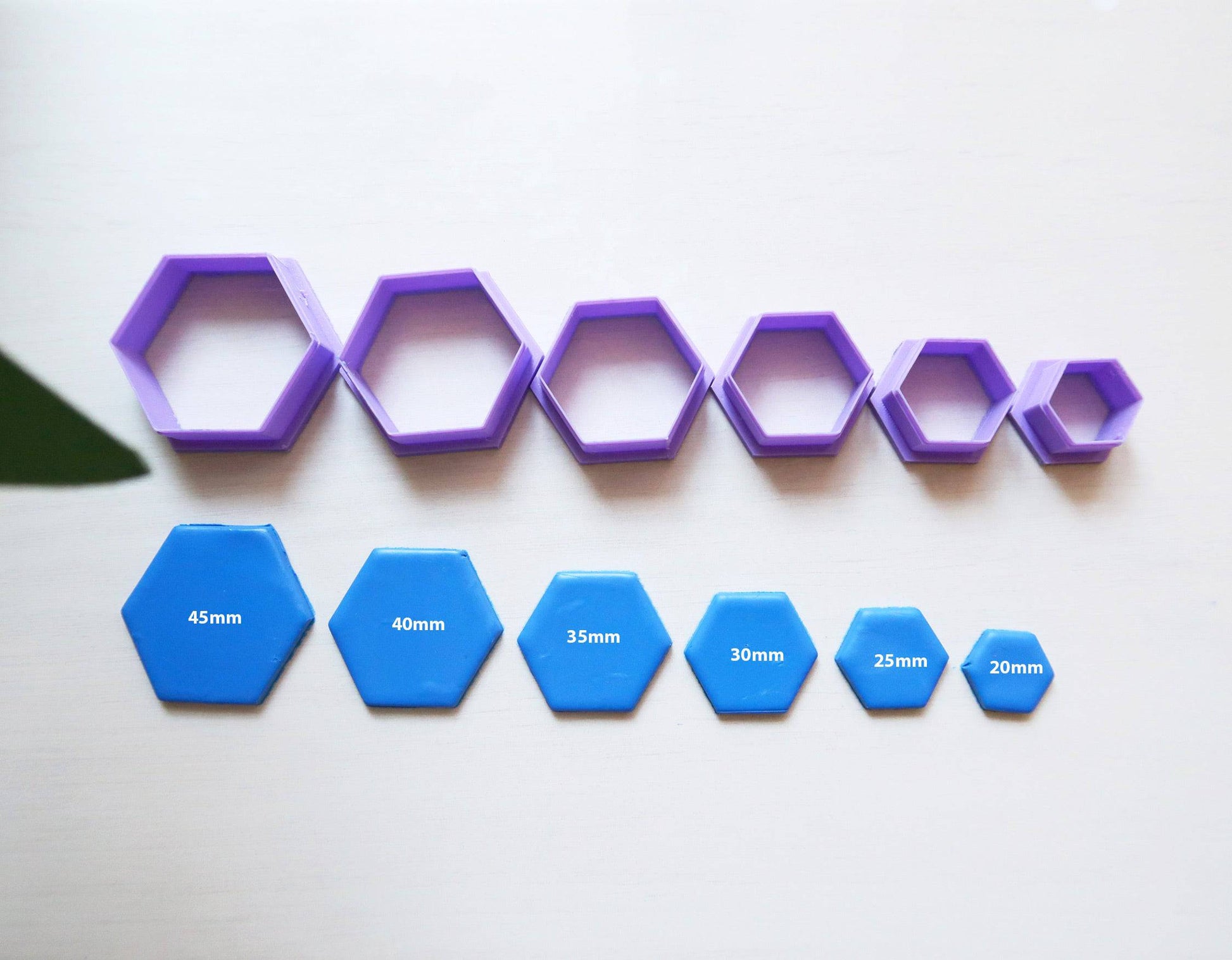 Hexagon Cutters (Pack of 6) - ClartStudios - Polymer clay Jewellery