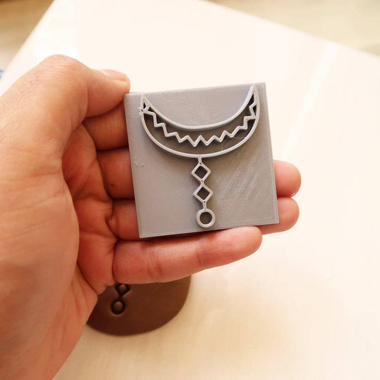 Crescent Design Boho - ClartStudios - Polymer clay Jewellery