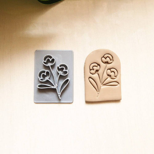 Flower Stamp (1) - ClartStudios - Polymer clay Jewellery
