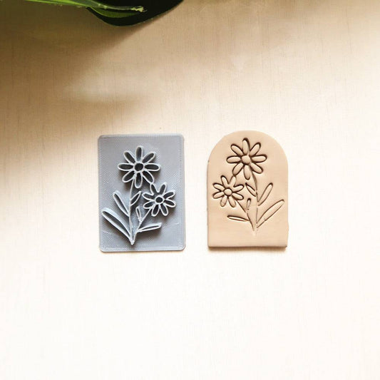 Flower Stamp (2) - ClartStudios - Polymer clay Jewellery