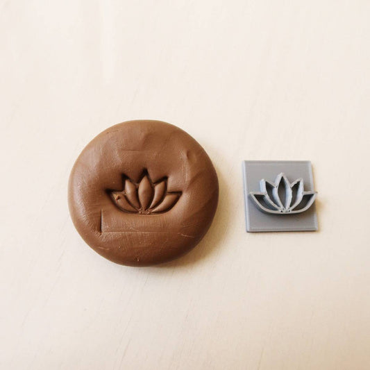 Lotus Stamp - ClartStudios - Polymer clay Jewellery