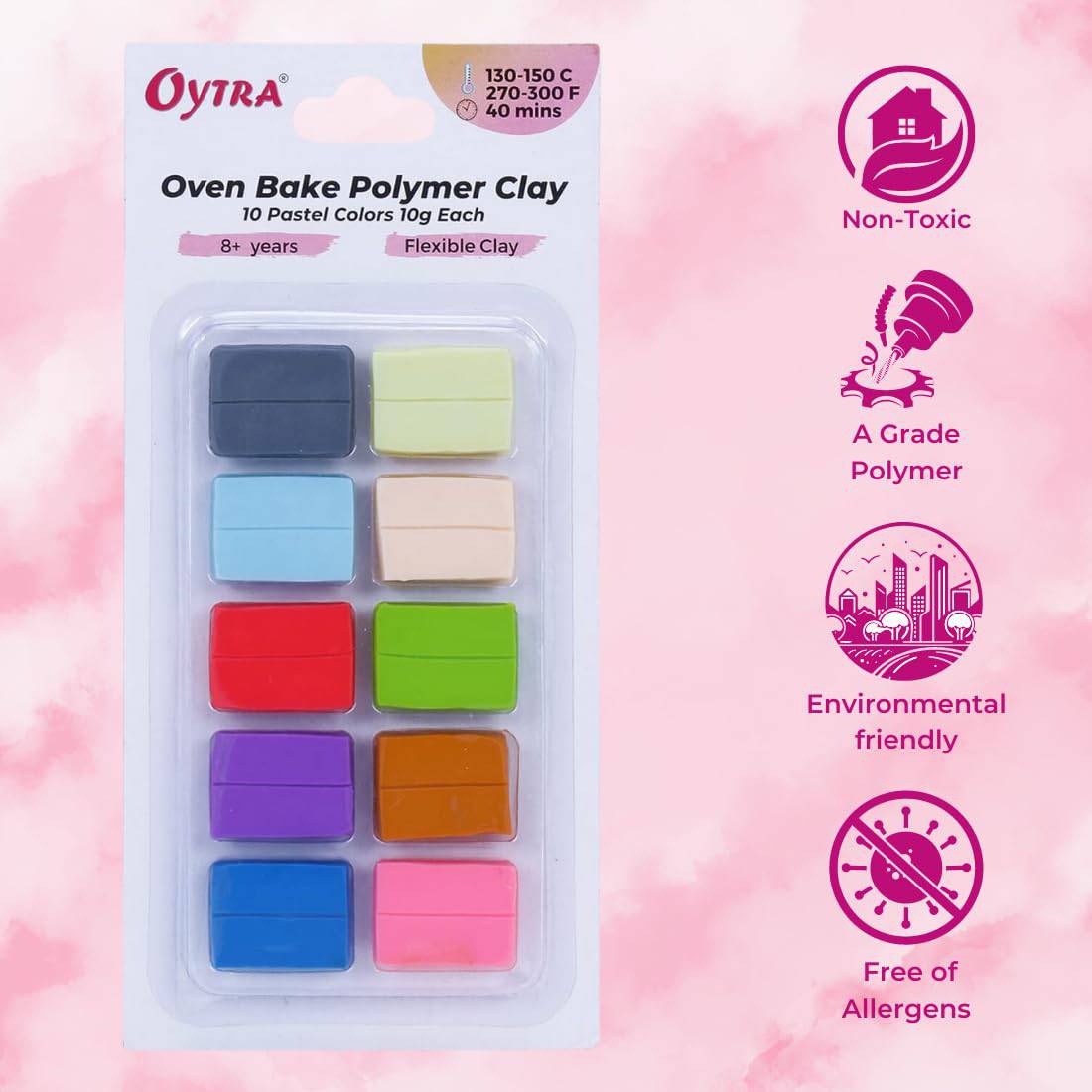 Oytra Pastel Clay Set - ClartStudios - Polymer clay Jewellery