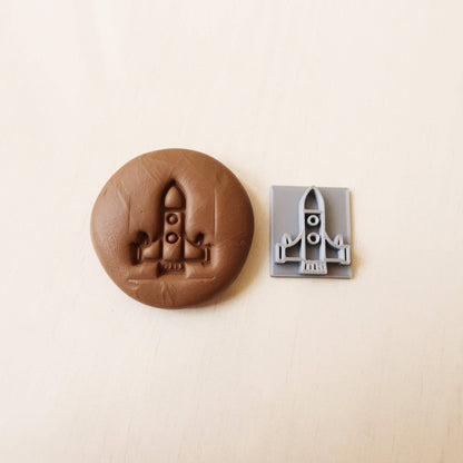 Rocket Stamp - ClartStudios - Polymer clay Jewellery