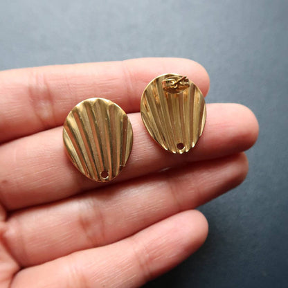 Shell Texture Earring-1 (Sold in Pair) - ClartStudios - Polymer clay Jewellery