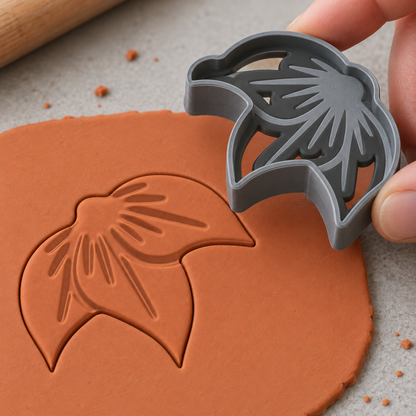 Half Water Lily Polymer Clay Cutter | 126 - ClartStudios - Polymer clay Jewellery