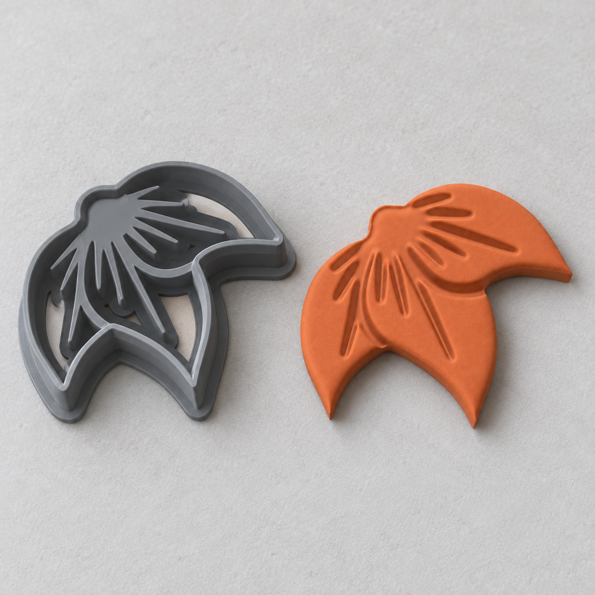 Half Water Lily Polymer Clay Cutter | 126 - ClartStudios - Polymer clay Jewellery