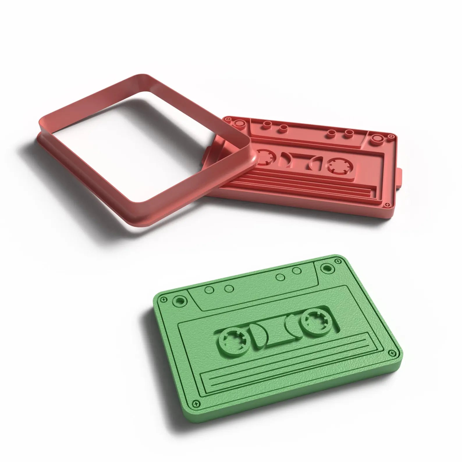 C06 - Cassette Tape Cutter and Stamp Set for Clay, Pottery and Bakery - ClartStudios - Polymer clay Jewellery