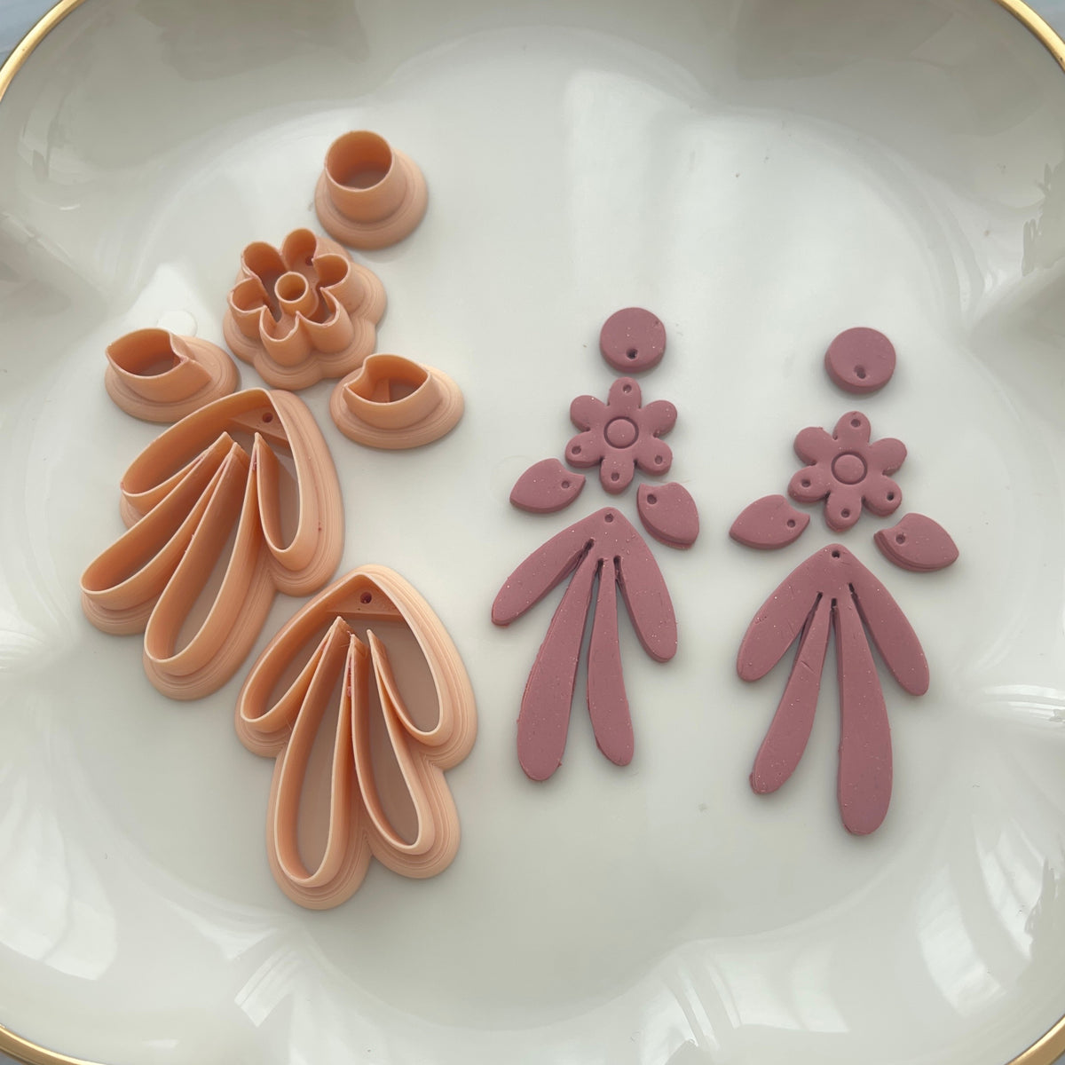 Modern Set Polymer Clay Earrings Cutters - ClartStudios - Polymer clay Jewellery