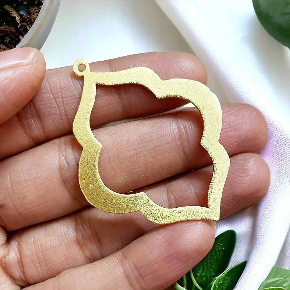 18k Real Gold Plated Brass Motif Bezel - ClartStudios - Polymer clay Jewellery