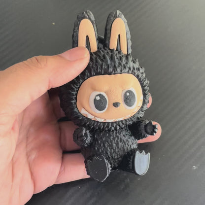 3D Printed Labubu Charm – Black (Dispatch Time 4-5 days)