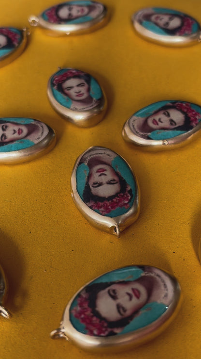 PC17 - Frida Kahlo - Cold Porcelain Charms Pendant  (Dispatch Time 4-5 days)