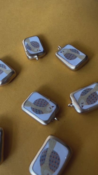 PC24 - Boho Birdie - Cold Porcelain Charms Pendant  (Dispatch Time 4-5 days)