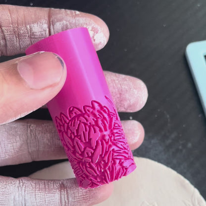 TR 16 - Mini Wild Flower Pattern- 4 | Texture Roller