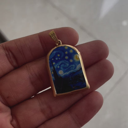 Starry Reverie Pillar Shaped - Cold Porcelain Charms Pendant (With Bail)