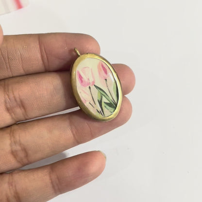 Tulips - Cold Porcelain Charms Pendant  (Dispatch Time 4-5 days)