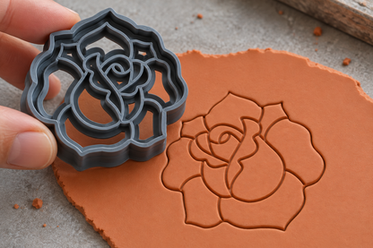 Rose Silhouette Polymer Clay Cutter | 141