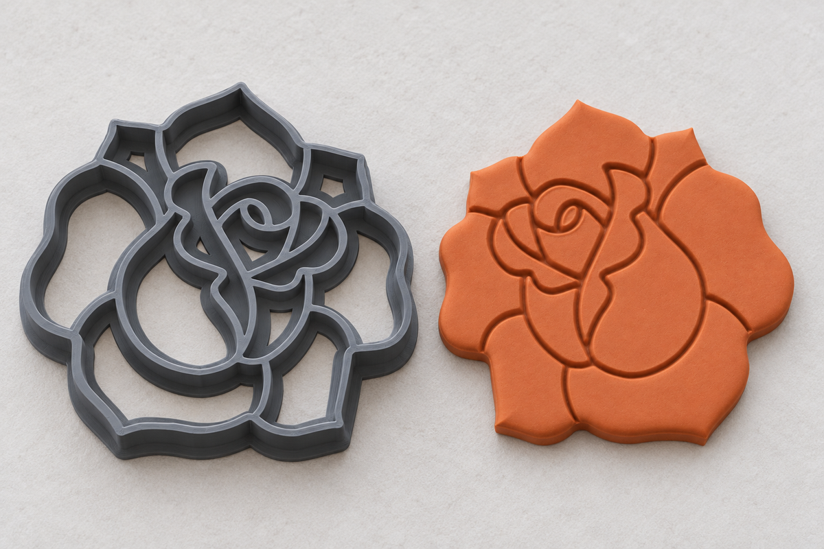 Rose Silhouette Polymer Clay Cutter | 141