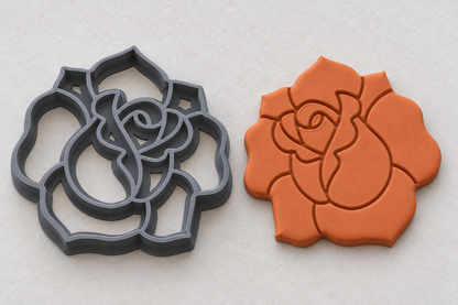 Rose Silhouette Polymer Clay Cutter | 141