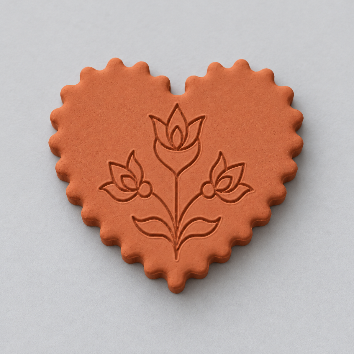 Tulip Heart Polymer Clay Cutter | 142